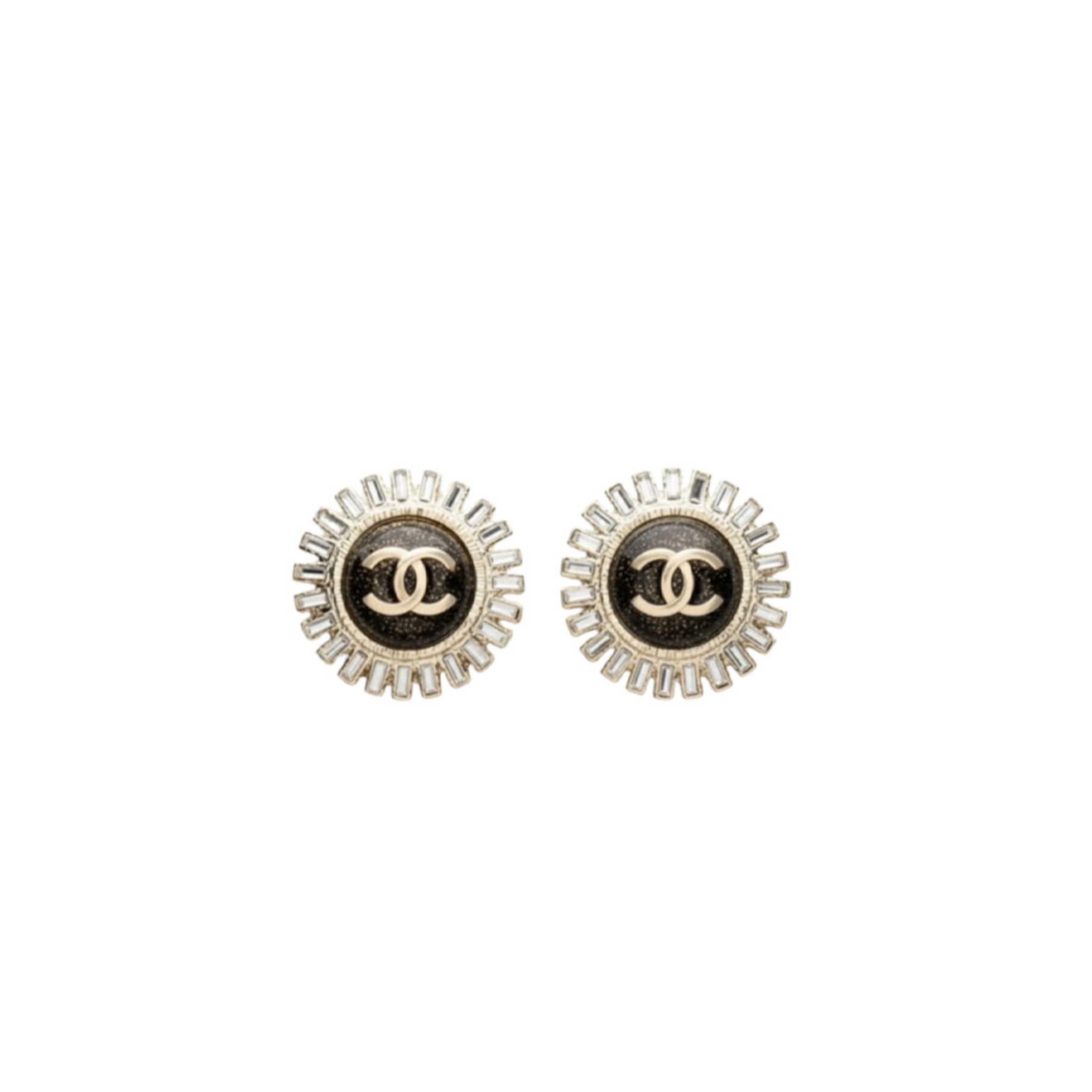 Ch**el gold cc earrings